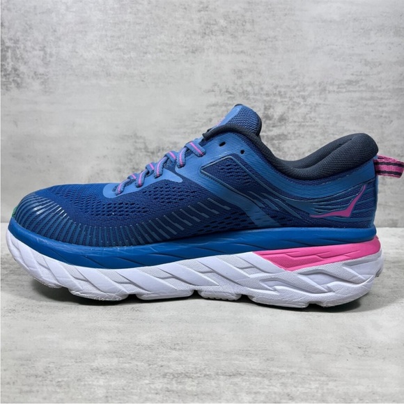 SOLD. DO NOT BUY! Hoka One One Bondi 7 Blue Sneakers Womens Size 7 - Picture 5 of 11